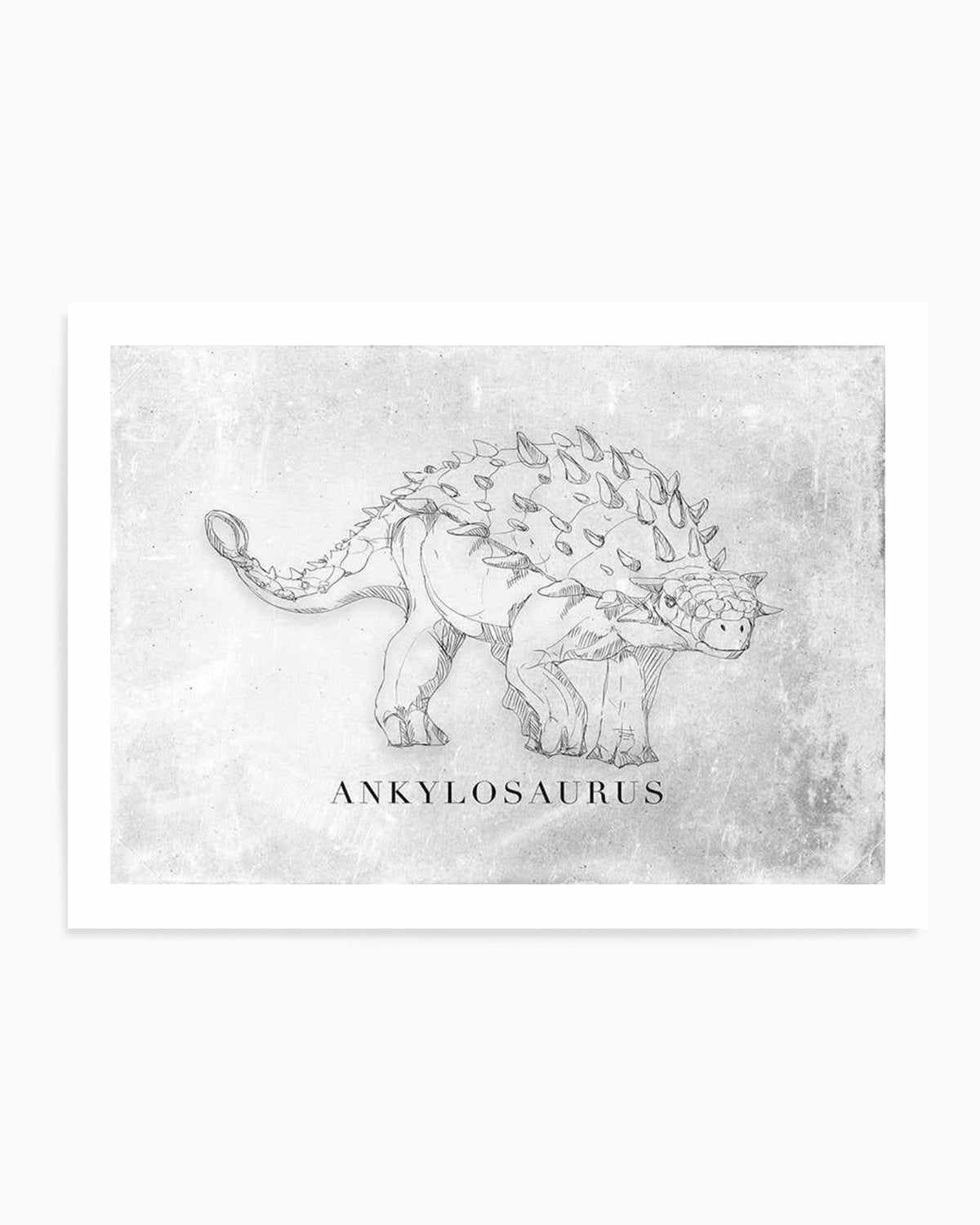 Ankylosaurus LS | Dinosaur Collection Art Print