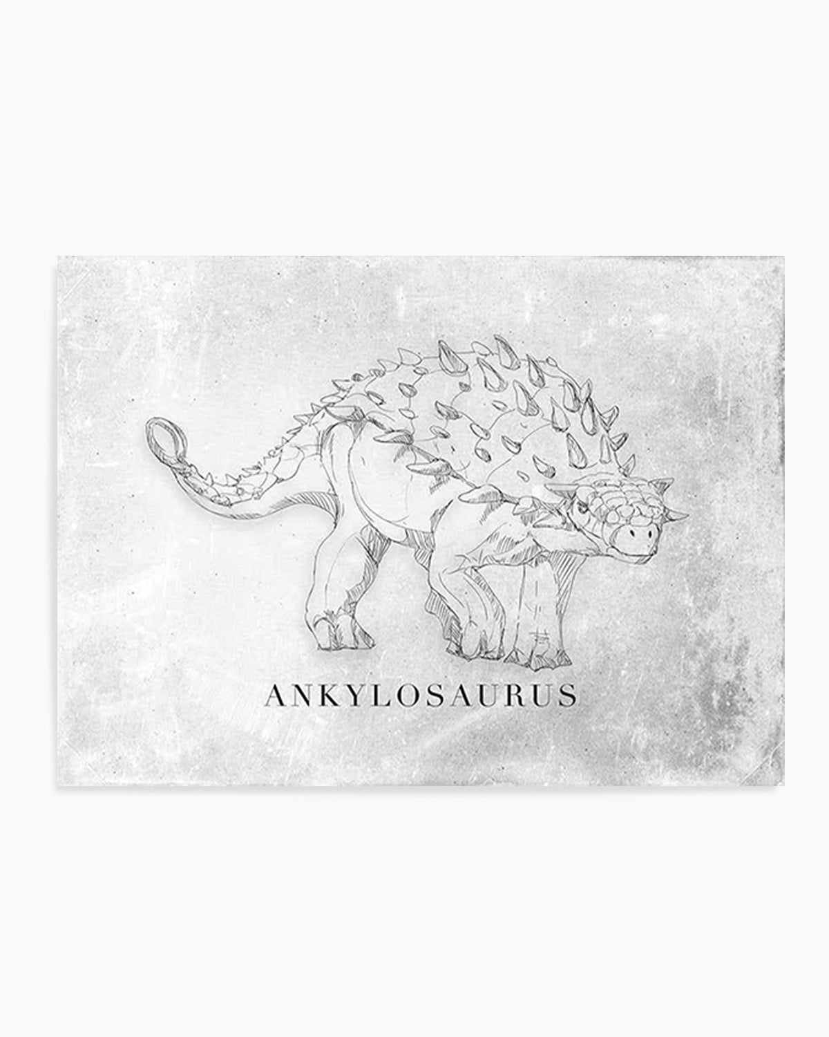 Ankylosaurus LS | Dinosaur Collection Art Print