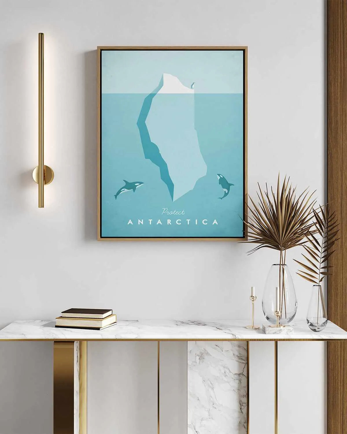 Antarctica by Henry Rivers | Framed Canvas Art Print from Olive et Oriel where you can shop wallpaper and artworks online