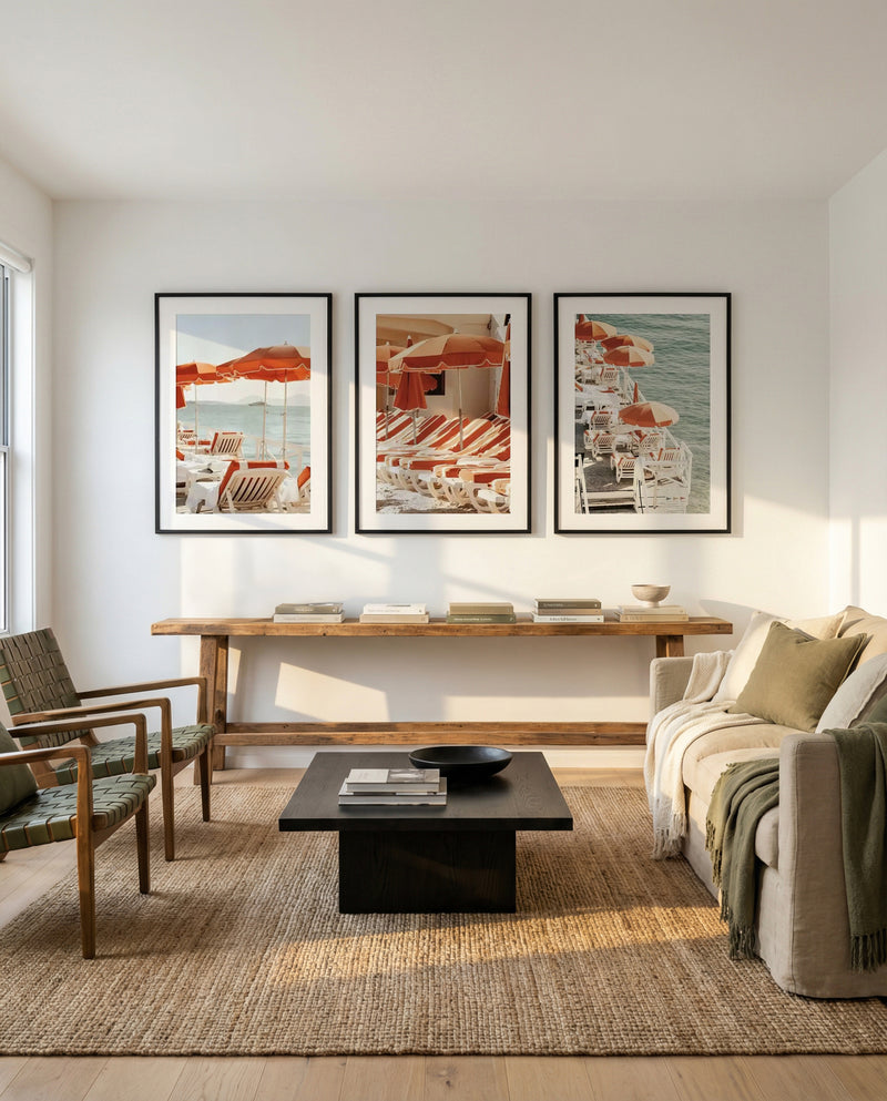 Antibes May 1972 I, II & III | 3 Piece Wall Art Set from Olive et Oriel where you can shop wallpaper and artworks online