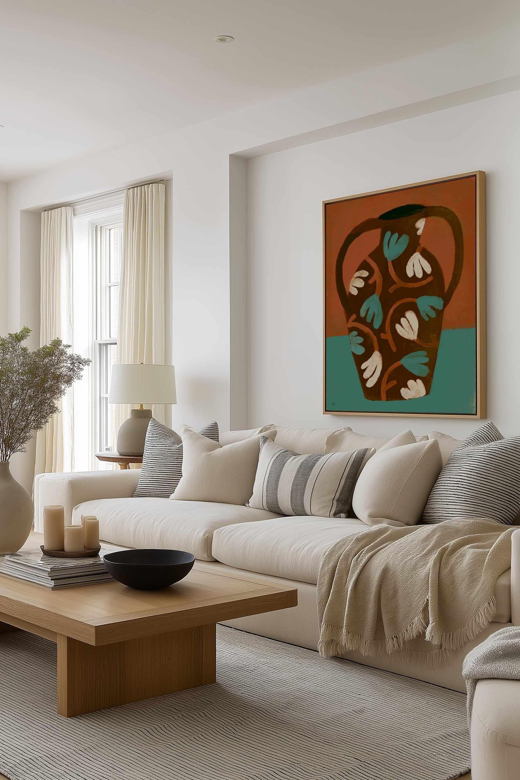 Antica Terracotta by Marco Marella | Framed Canvas Art Print from Olive et Oriel where you can shop wallpaper and artworks online