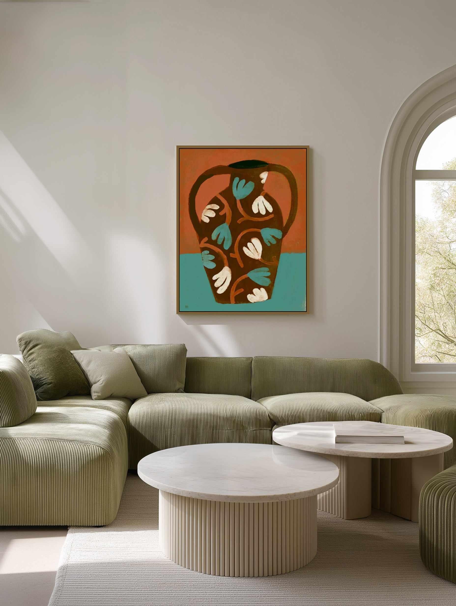 Antica Terracotta by Marco Marella | Framed Canvas Art Print from Olive et Oriel where you can shop wallpaper and artworks online