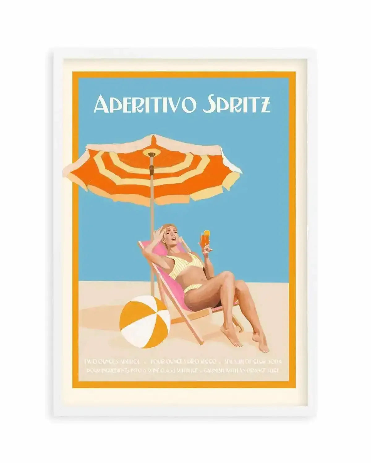 Aperitivo Spritz By Jenny Liz Rome Art Print from Olive et Oriel where you can shop wallpaper and artworks online