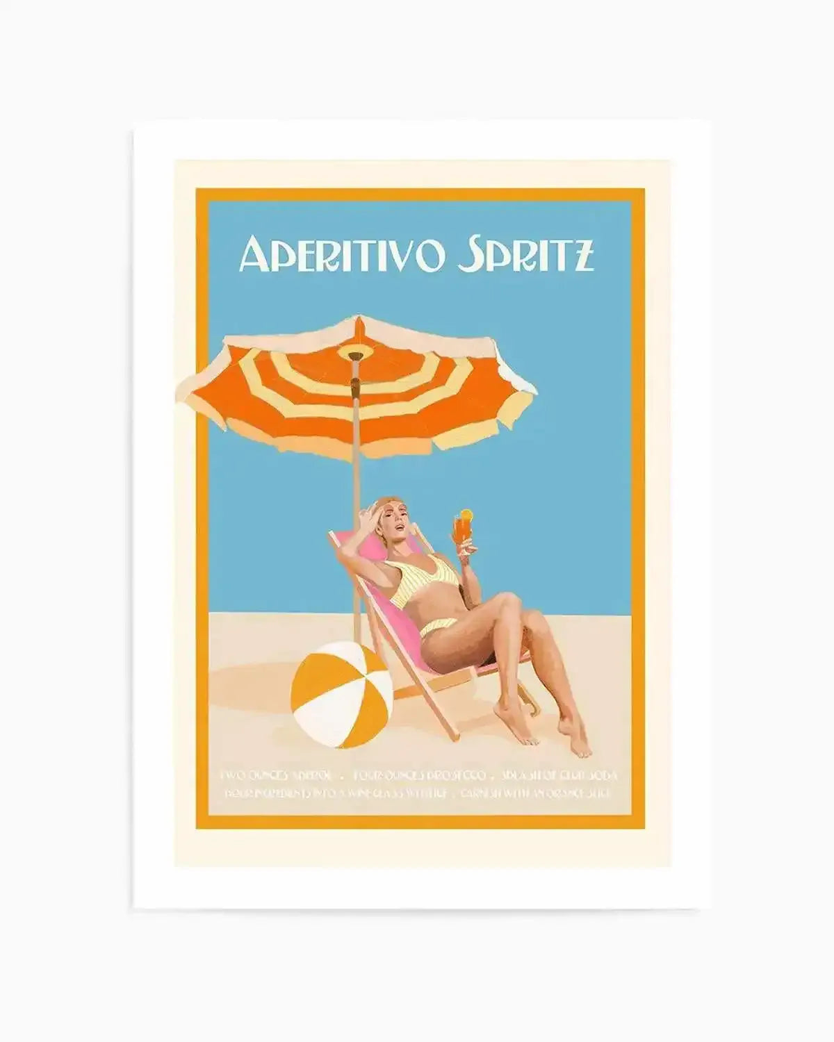 Aperitivo Spritz By Jenny Liz Rome Art Print from Olive et Oriel where you can shop wallpaper and artworks online