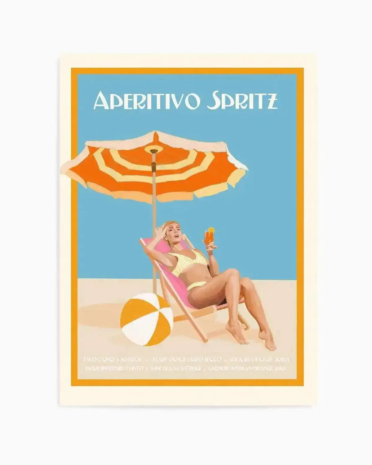 Aperitivo Spritz By Jenny Liz Rome Art Print from Olive et Oriel where you can shop wallpaper and artworks online