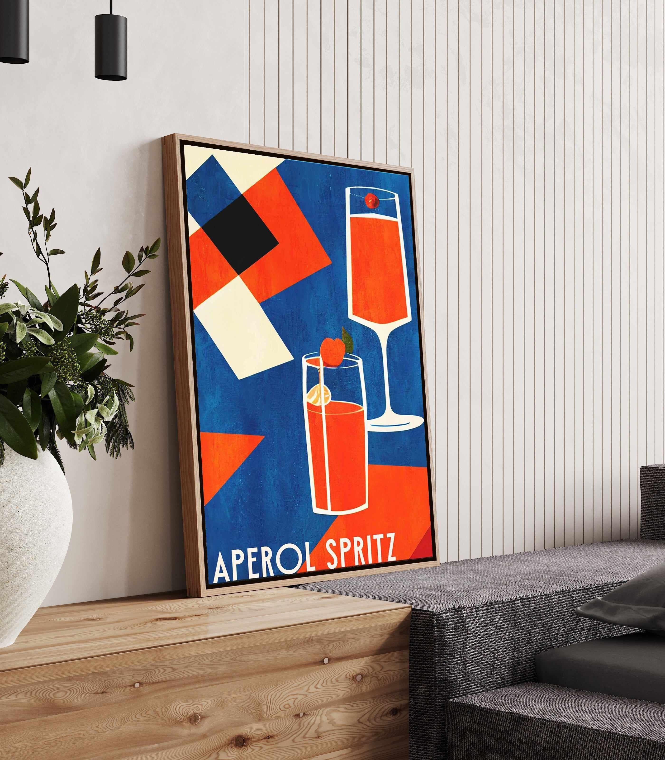 Aperol Spritz By Bo Anderson | Framed Canvas Art Print