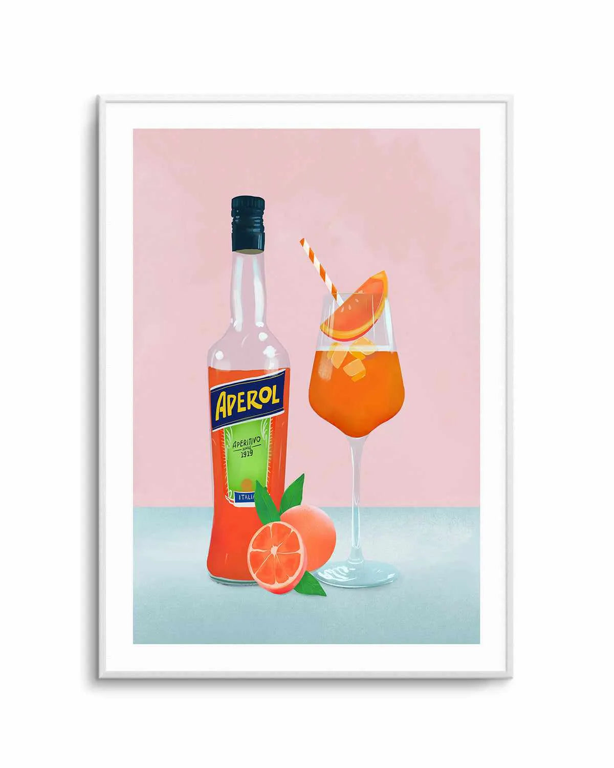 Aperol Spritz Cocktail by Petra Lizde Art Print from Olive et Oriel where you can shop wallpaper and artworks online