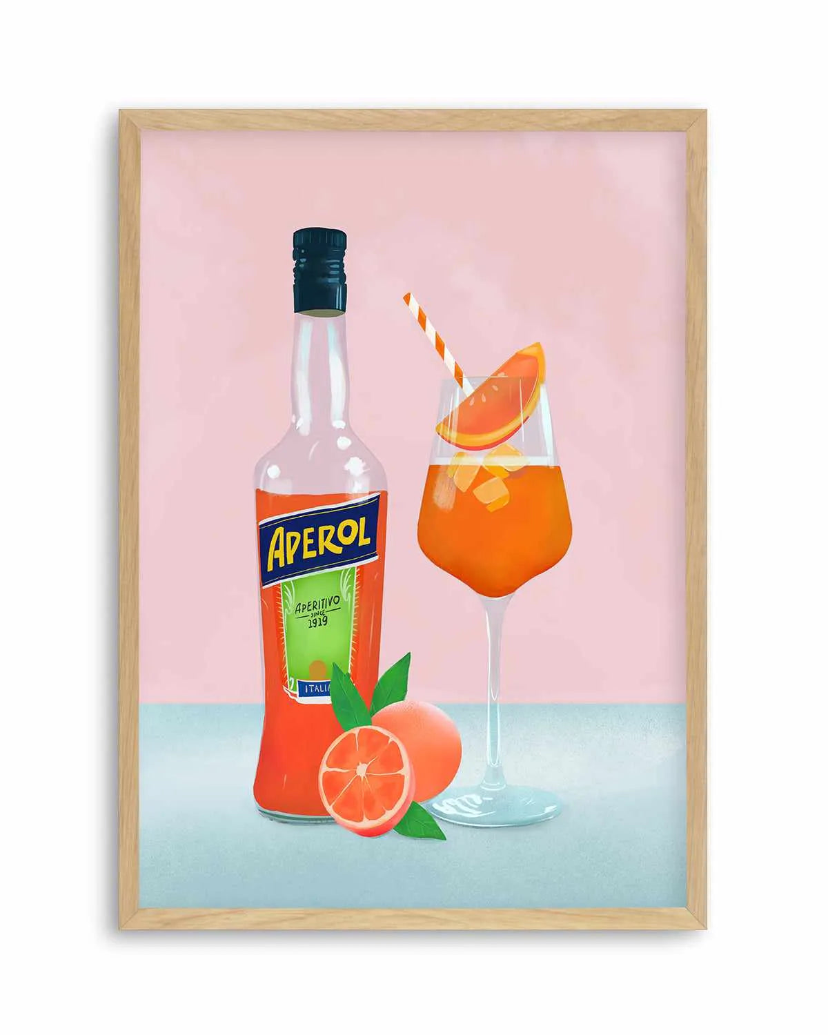 Aperol Spritz Cocktail by Petra Lizde Art Print from Olive et Oriel where you can shop wallpaper and artworks online