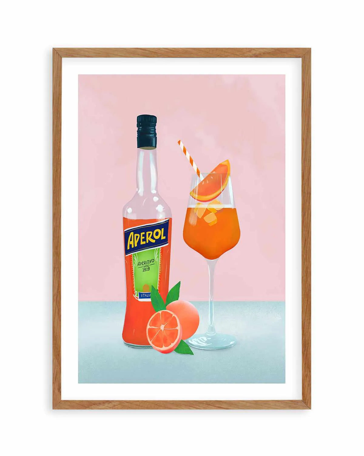 Aperol Spritz Cocktail by Petra Lizde Art Print from Olive et Oriel where you can shop wallpaper and artworks online