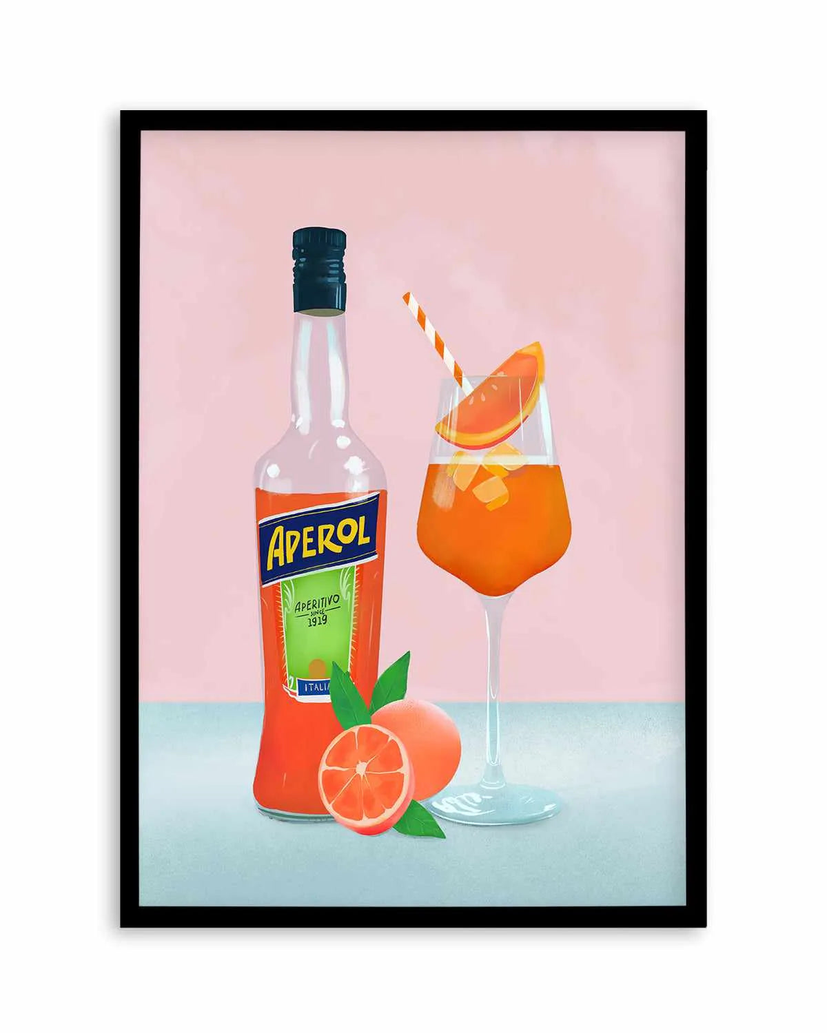 Aperol Spritz Cocktail by Petra Lizde Art Print from Olive et Oriel where you can shop wallpaper and artworks online