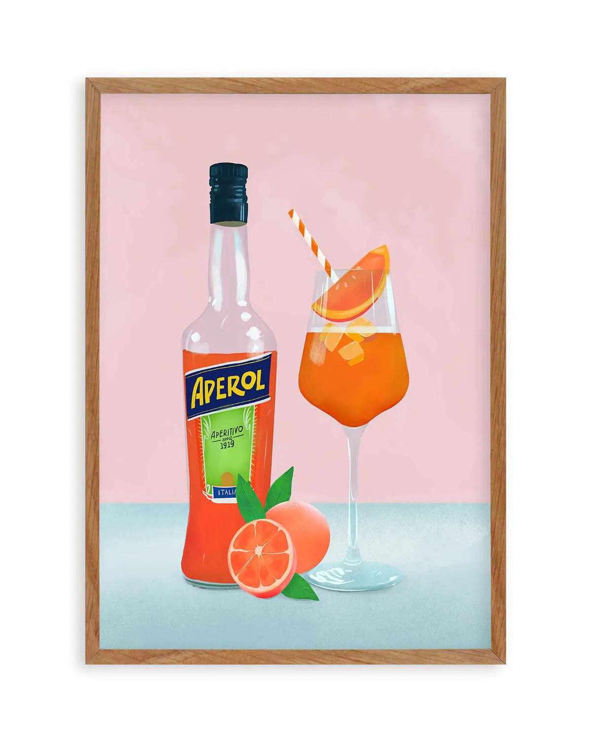 Aperol Spritz Cocktail by Petra Lizde Art Print from Olive et Oriel where you can shop wallpaper and artworks online