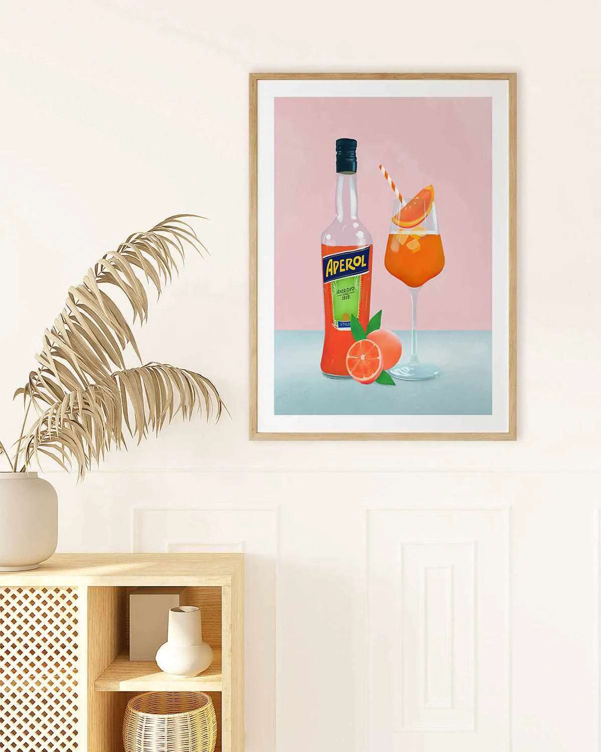Aperol Spritz Cocktail by Petra Lizde Art Print from Olive et Oriel where you can shop wallpaper and artworks online