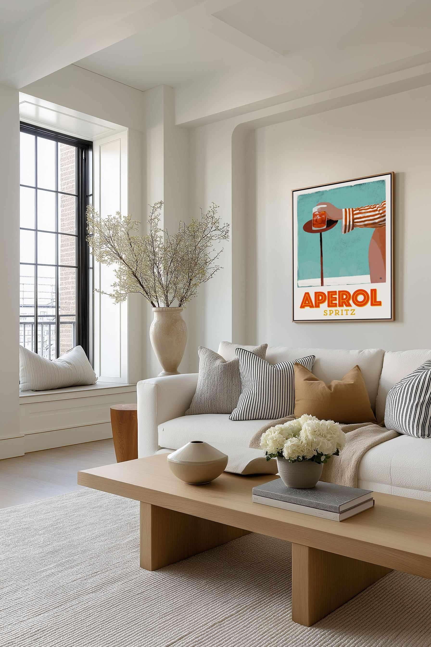 Aperol Spritz by Marco Marella | Framed Canvas Art Print from Olive et Oriel where you can shop wallpaper and artworks online