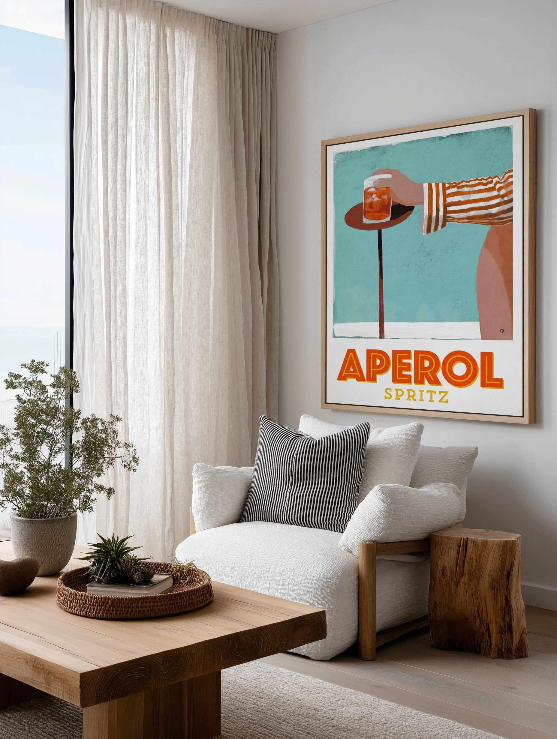 Aperol Spritz by Marco Marella | Framed Canvas Art Print from Olive et Oriel where you can shop wallpaper and artworks online