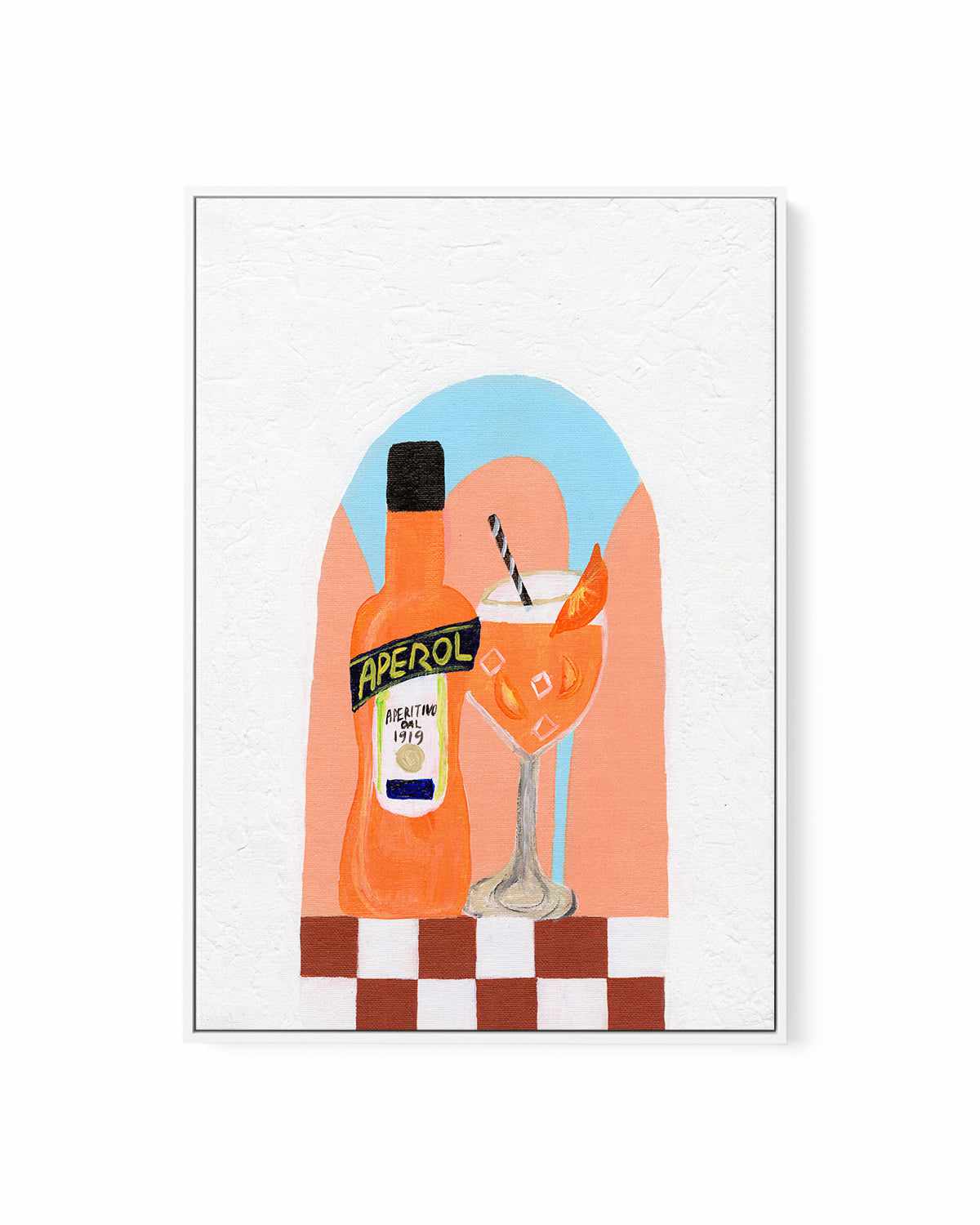 Aperol by Britney Turner | Framed Canvas Art Print