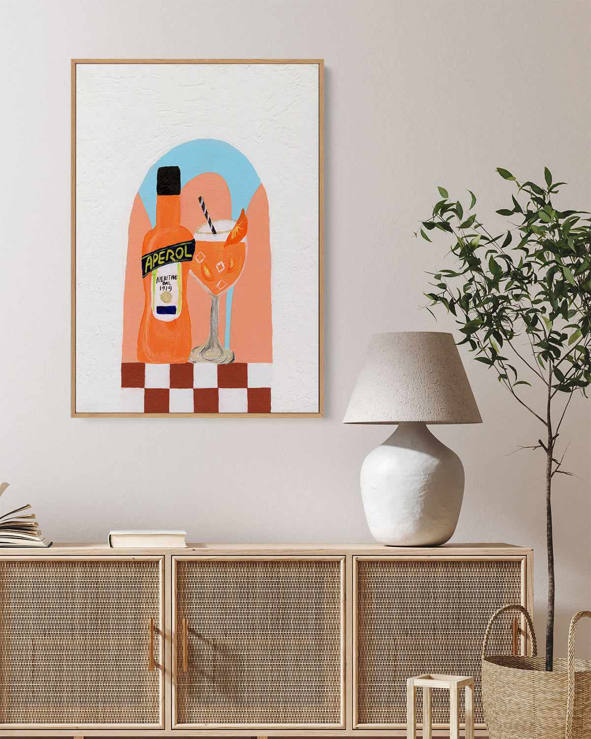 Aperol by Britney Turner | Framed Canvas Art Print