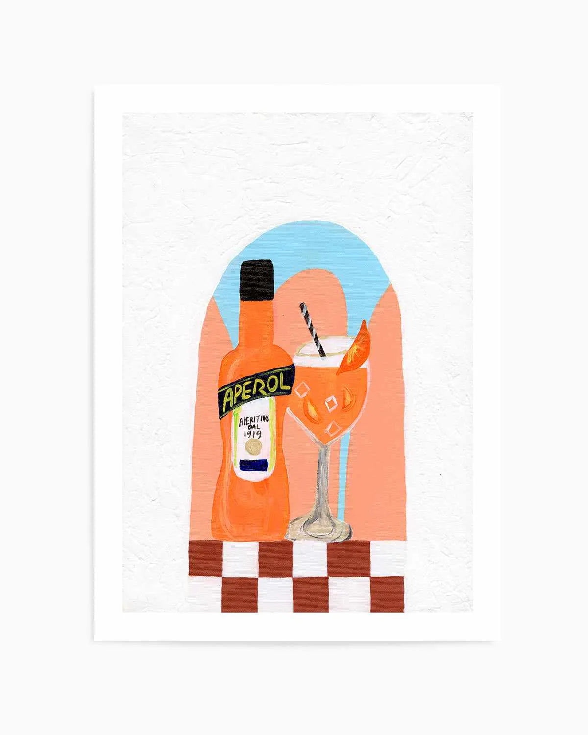Aperol by Britney Turner Art Print from Olive et Oriel where you can shop wallpaper and artworks online