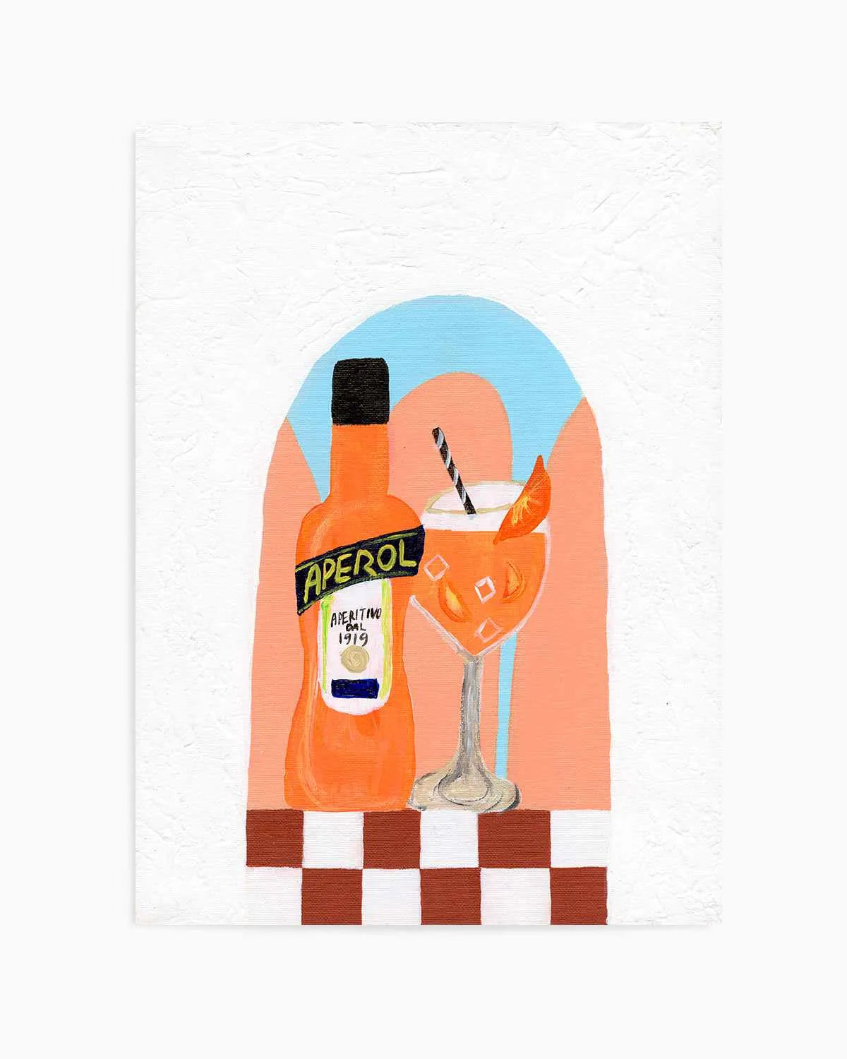 Aperol by Britney Turner Art Print from Olive et Oriel where you can shop wallpaper and artworks online