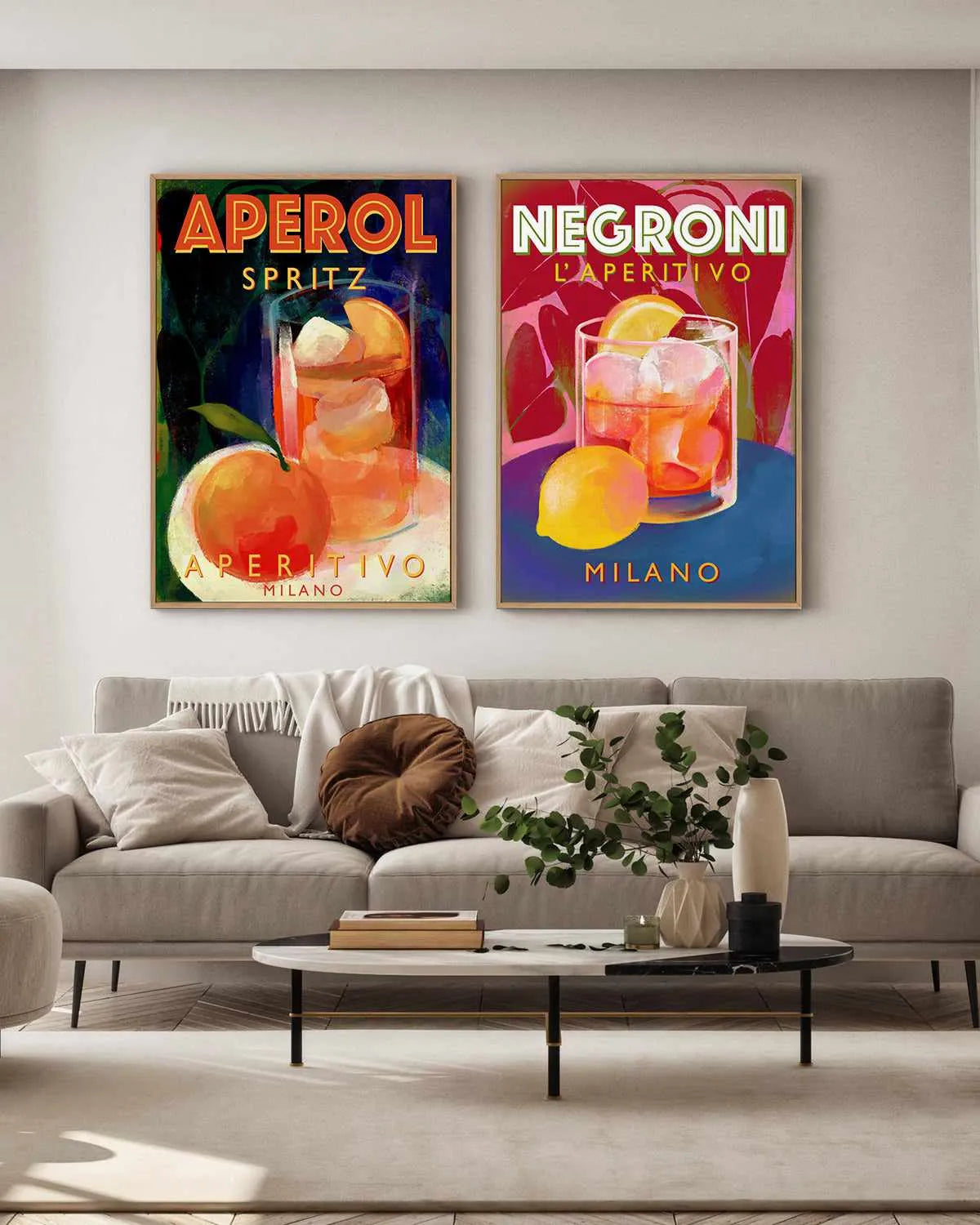 Aperol Spritz Aperitivo Milano by Marco Marella | Framed Canvas Art Print from Olive et Oriel where you can shop wallpaper and artworks online