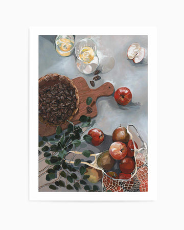 Apples and Walnuts by Cat Gerke | Art Print from Olive et Oriel where you can shop wallpaper and artworks online