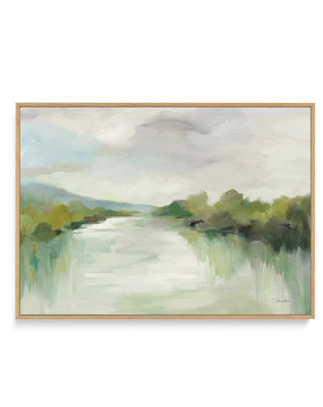 April River Light | Framed Canvas Art Print from Olive et Oriel where you can shop wallpaper and artworks online