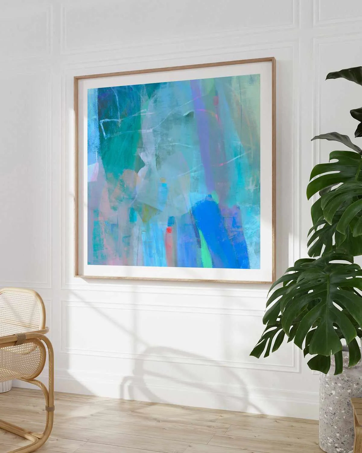Aqua Strokes by Antonia Tzenova Art Print from Olive et Oriel where you can shop wallpaper and artworks online
