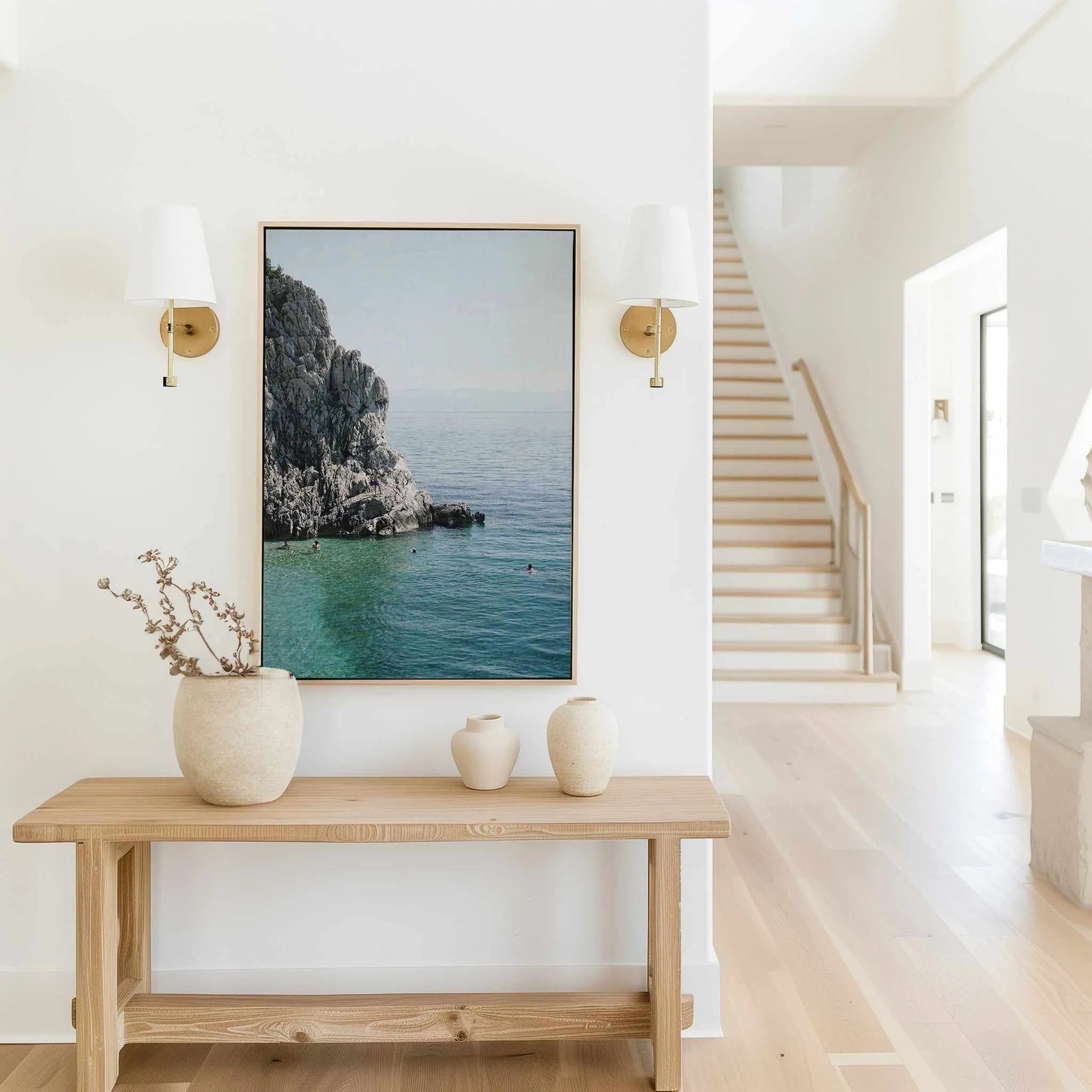 Aqua Waters by Tim Reed | Framed Canvas Art Print from Olive et Oriel where you can shop wallpaper and artworks online