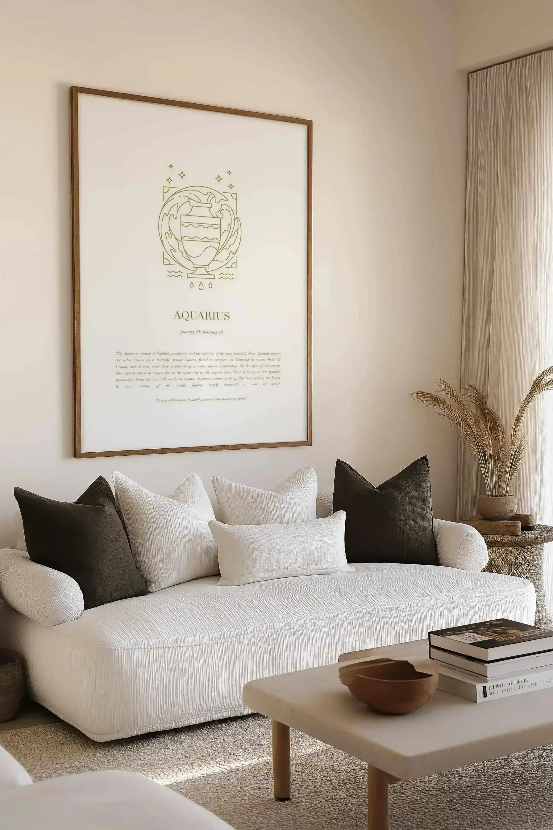 Aquarius | Celestial Zodiac Art Print from Olive et Oriel where you can shop wallpaper and artworks online