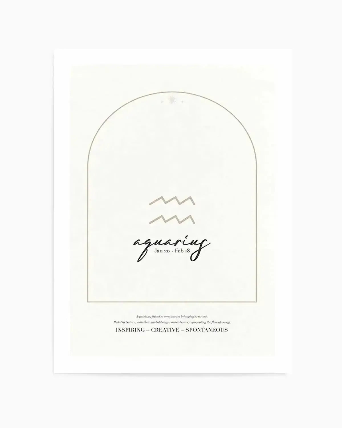 Aquarius Star Sign Art Print from Olive et Oriel where you can shop wallpaper and artworks online