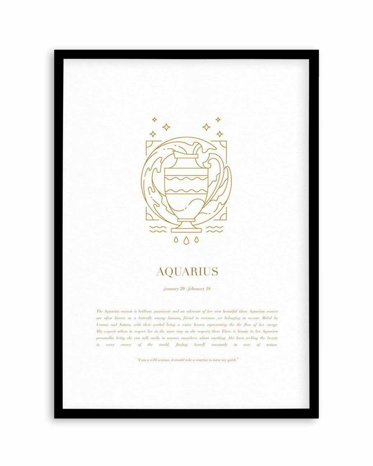 Aquarius | Celestial Zodiac Art Print