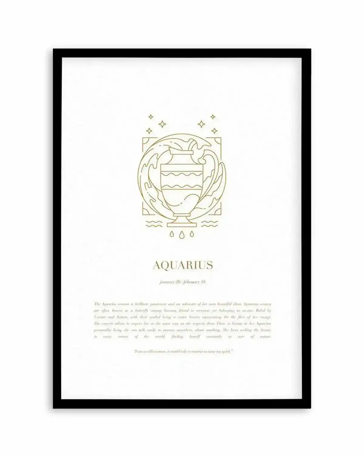Aquarius | Celestial Zodiac Art Print from Olive et Oriel where you can shop wallpaper and artworks online