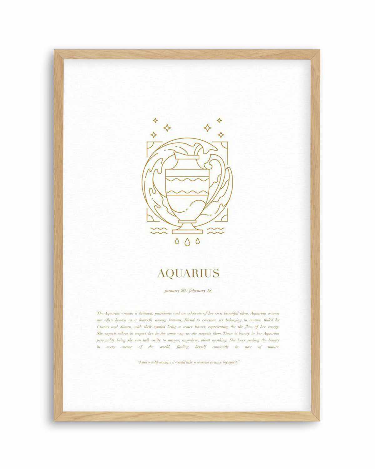 Aquarius | Celestial Zodiac Art Print