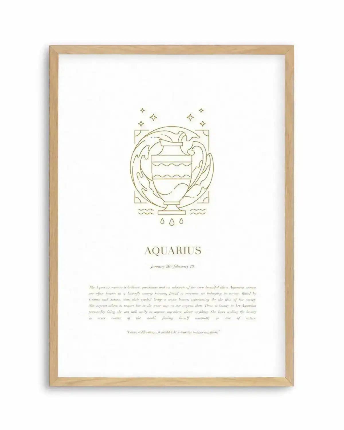 Aquarius | Celestial Zodiac Art Print from Olive et Oriel where you can shop wallpaper and artworks online