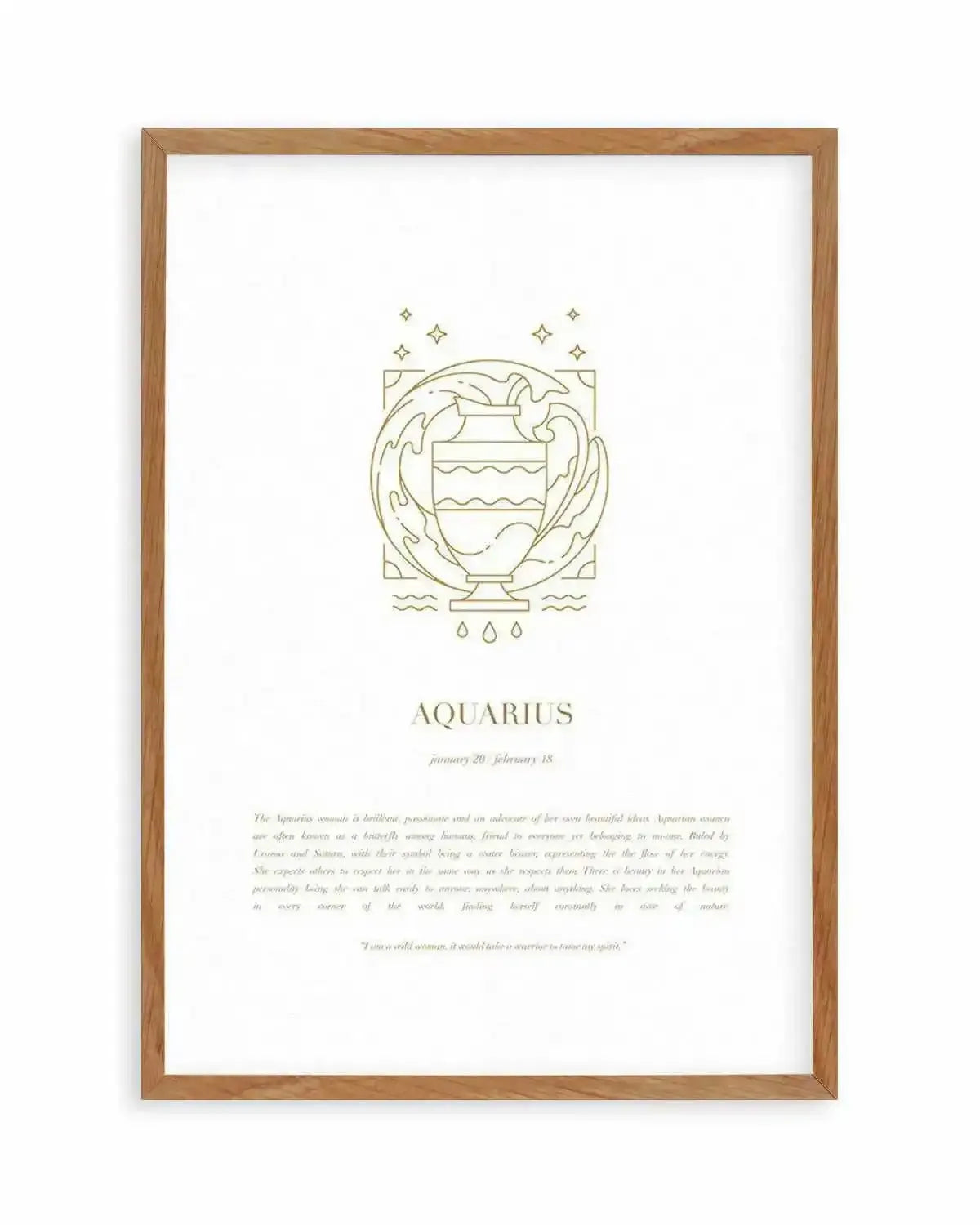 Aquarius | Celestial Zodiac Art Print from Olive et Oriel where you can shop wallpaper and artworks online