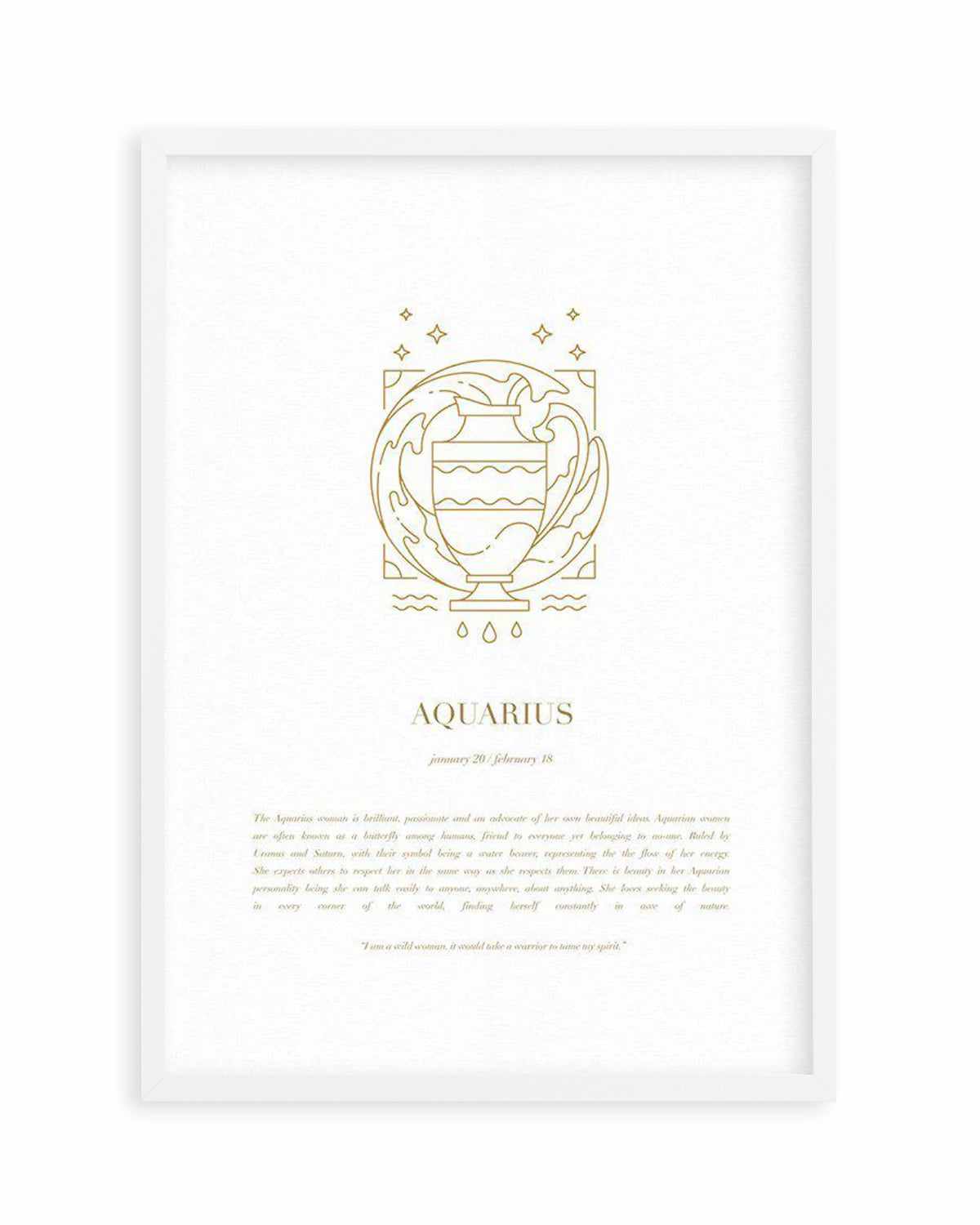 Aquarius | Celestial Zodiac Art Print