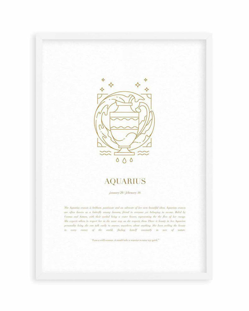 Aquarius | Celestial Zodiac Art Print