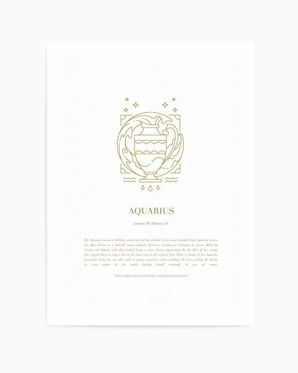 Aquarius | Celestial Zodiac Art Print