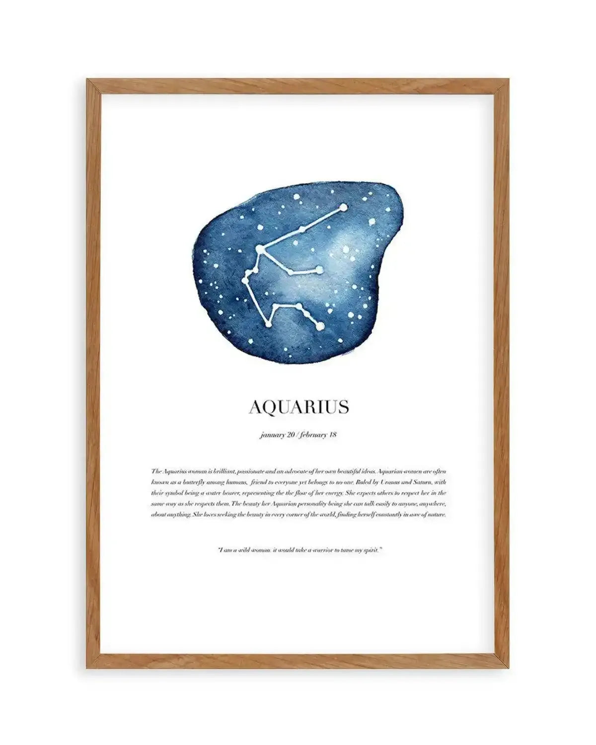 Aquarius | Watercolour Zodiac Art Print from Olive et Oriel where you can shop wallpaper and artworks online