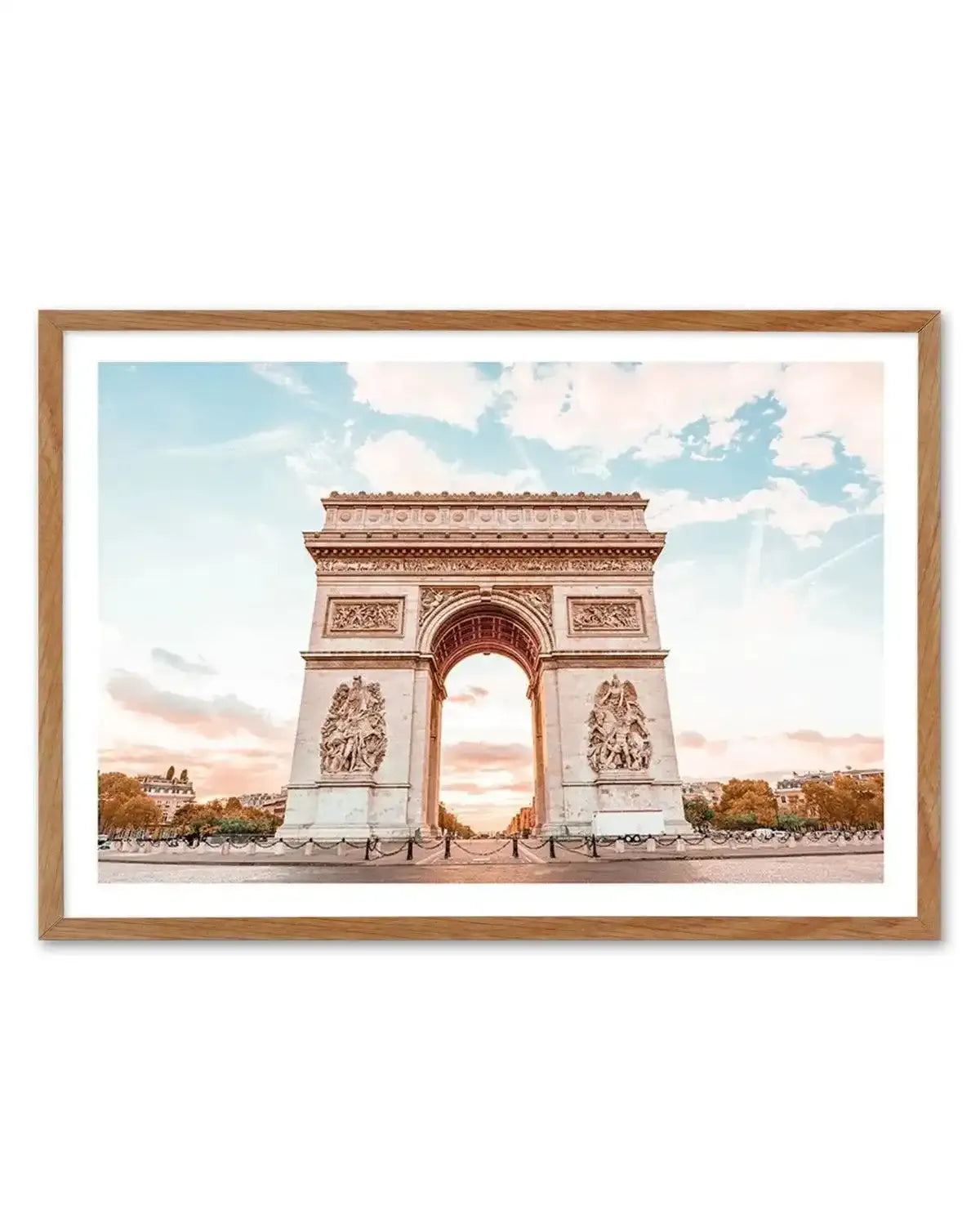 Arc De Triomphe, Champs-Elysees | Paris Art Print-PRINT-Olive et Oriel-Olive et Oriel-50x70 cm | 19.6" x 27.5"-Walnut-With White Border-Buy-Australian-Art-Prints-Online-with-Olive-et-Oriel-Your-Artwork-Specialists-Austrailia-Decorate-With-Coastal-Photo-Wall-Art-Prints-From-Our-Beach-House-Artwork-Collection-Fine-Poster-and-Framed-Artwork