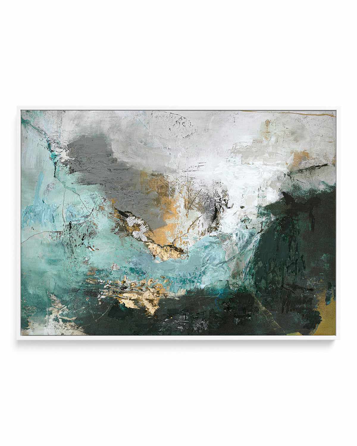 Arctic Green by Design Fabrikken | Framed Canvas Art Print