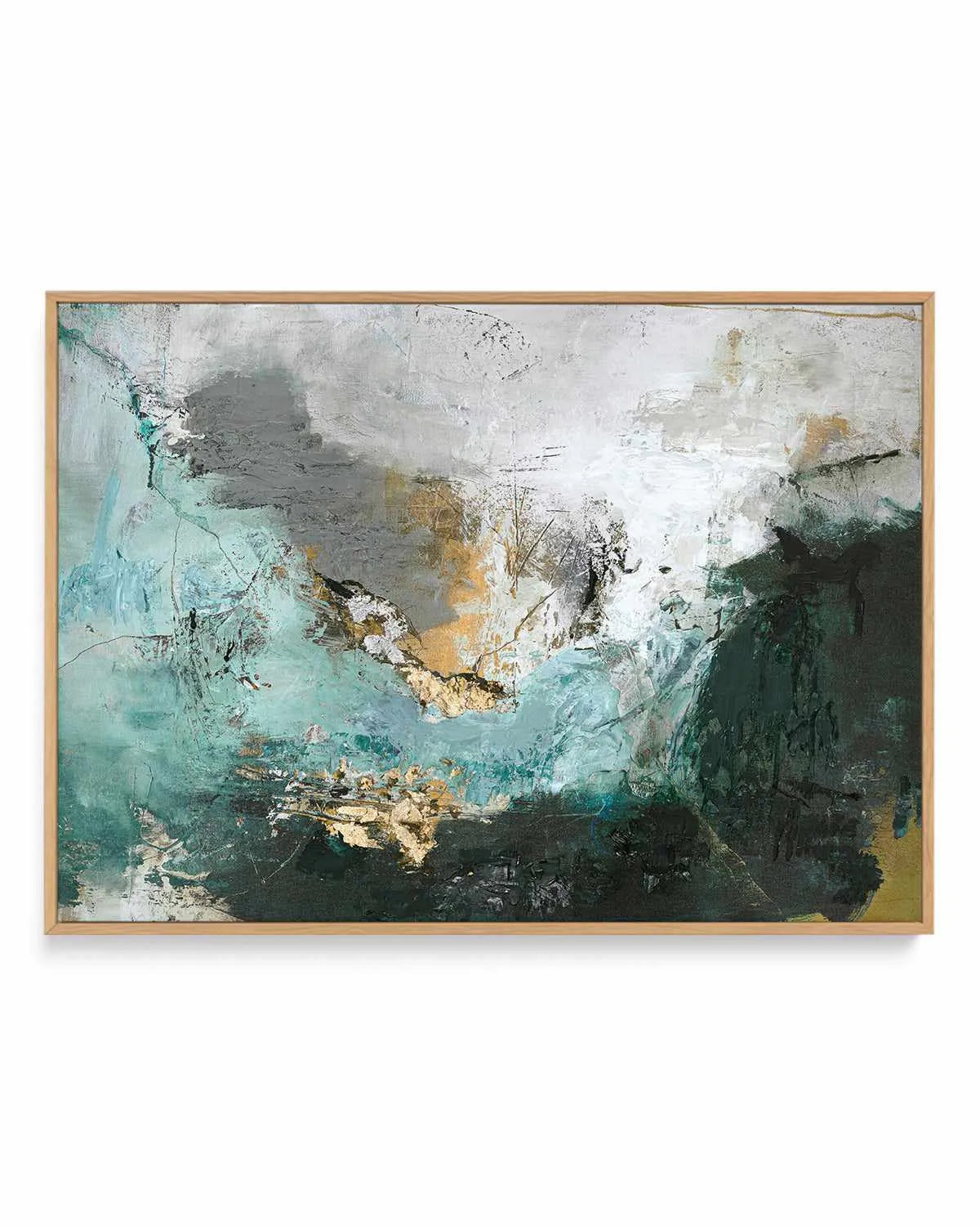 Arctic Green by Design Fabrikken | Framed Canvas Art Print from Olive et Oriel where you can shop wallpaper and artworks online