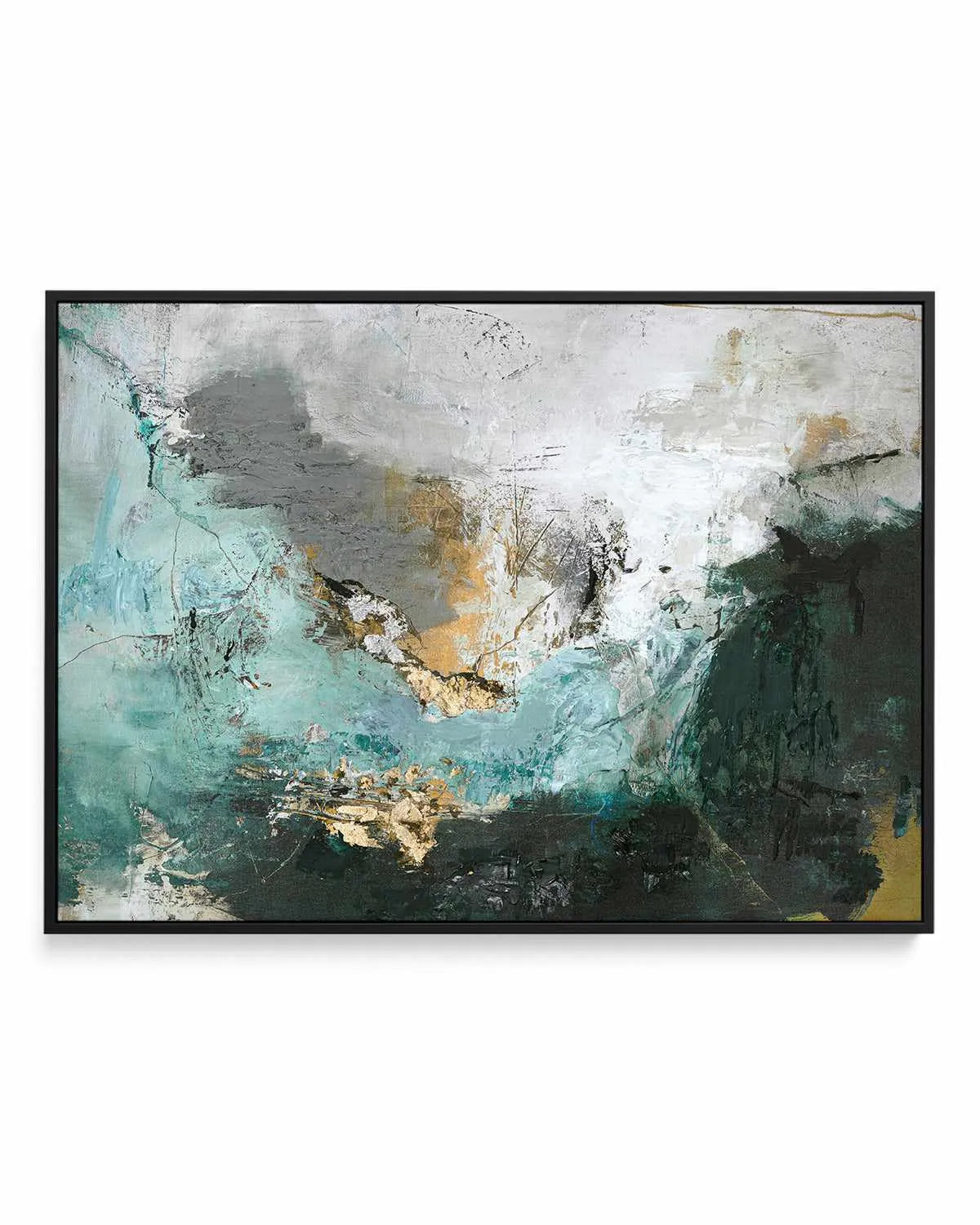 Arctic Green by Design Fabrikken | Framed Canvas Art Print from Olive et Oriel where you can shop wallpaper and artworks online