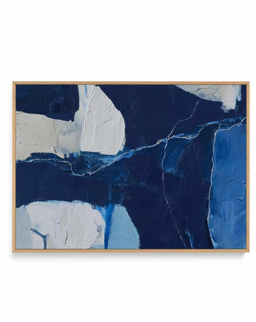 Arctic Navy Study I | Framed Canvas Art Print from Olive et Oriel where you can shop wallpaper and artworks online