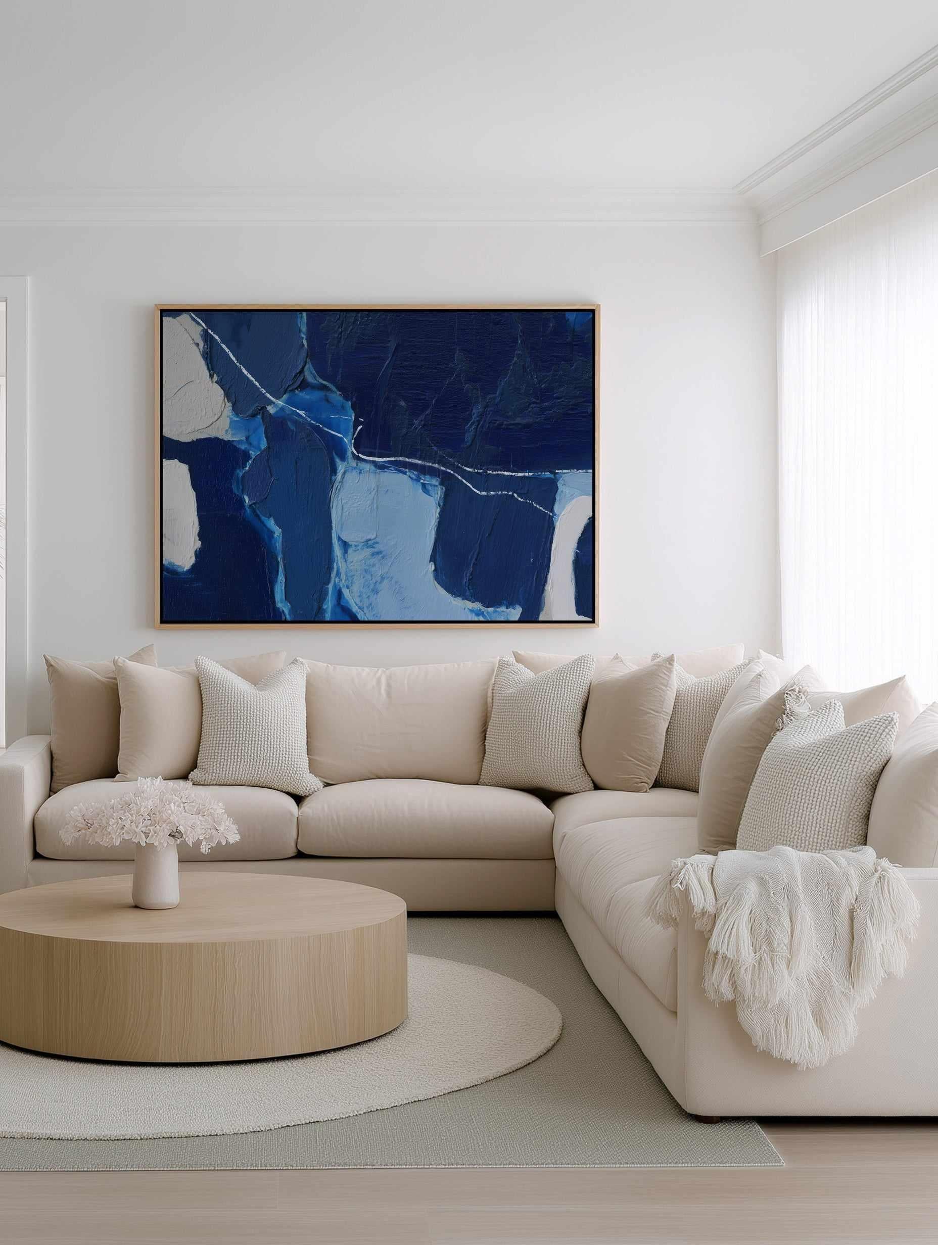 Arctic Navy Study II | Framed Canvas Art Print from Olive et Oriel where you can shop wallpaper and artworks online