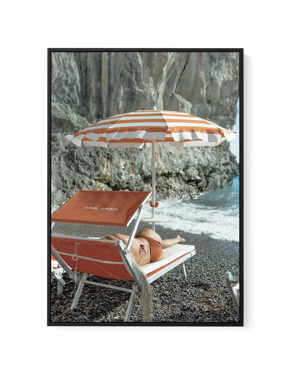 Arienzo Bather, Amalfi | Framed Canvas Art Print