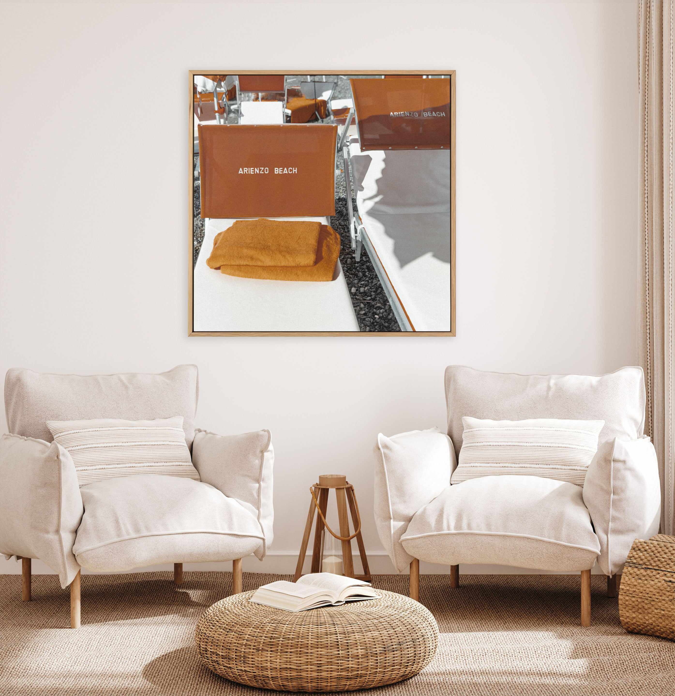 Arienzo Beach Club, 1972 | Framed Canvas Art Print