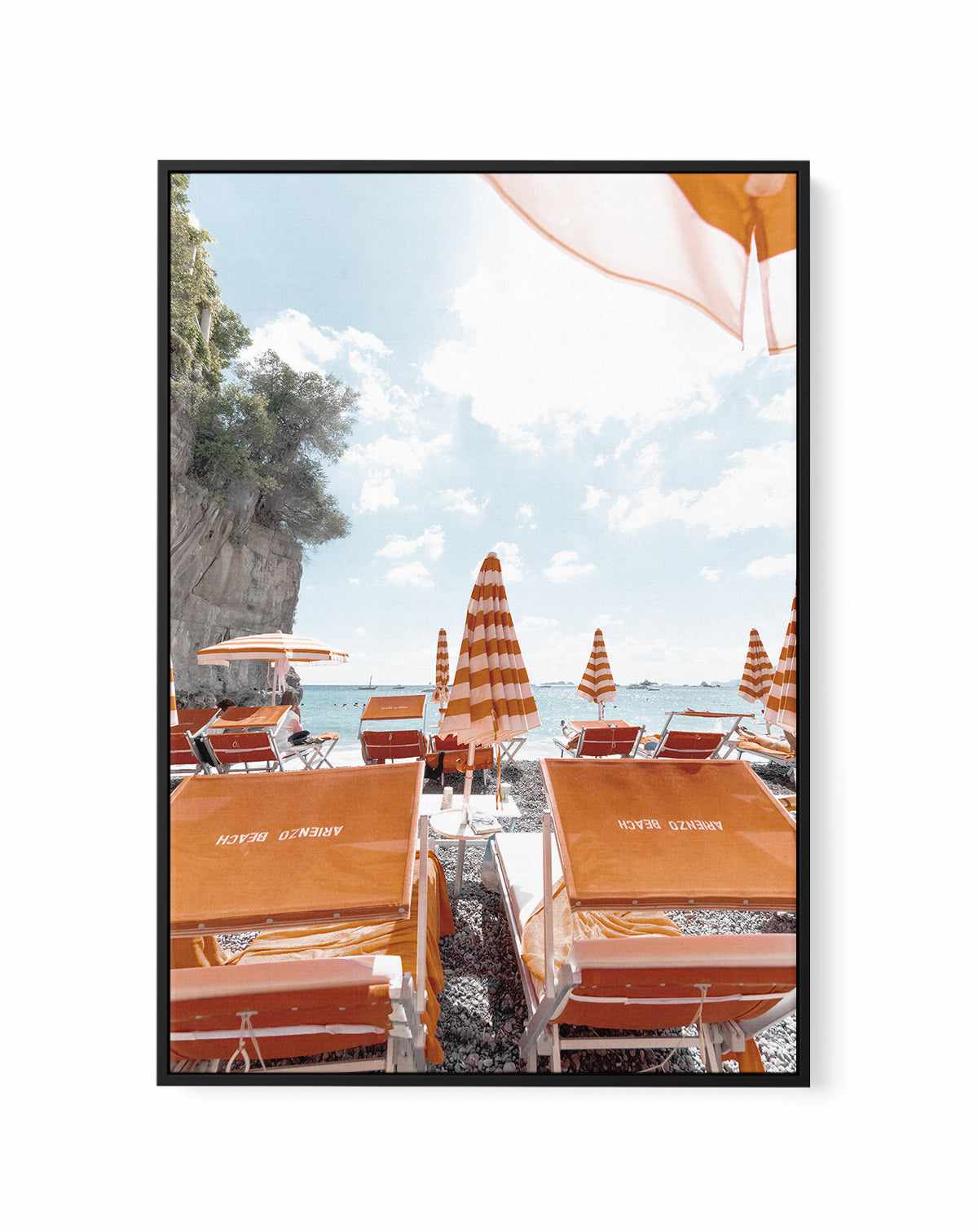 Arienzo Beach Club I, Amalfi | Framed Canvas Art Print