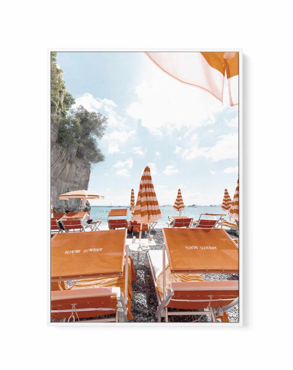 Arienzo Beach Club I, Amalfi | Framed Canvas Art Print