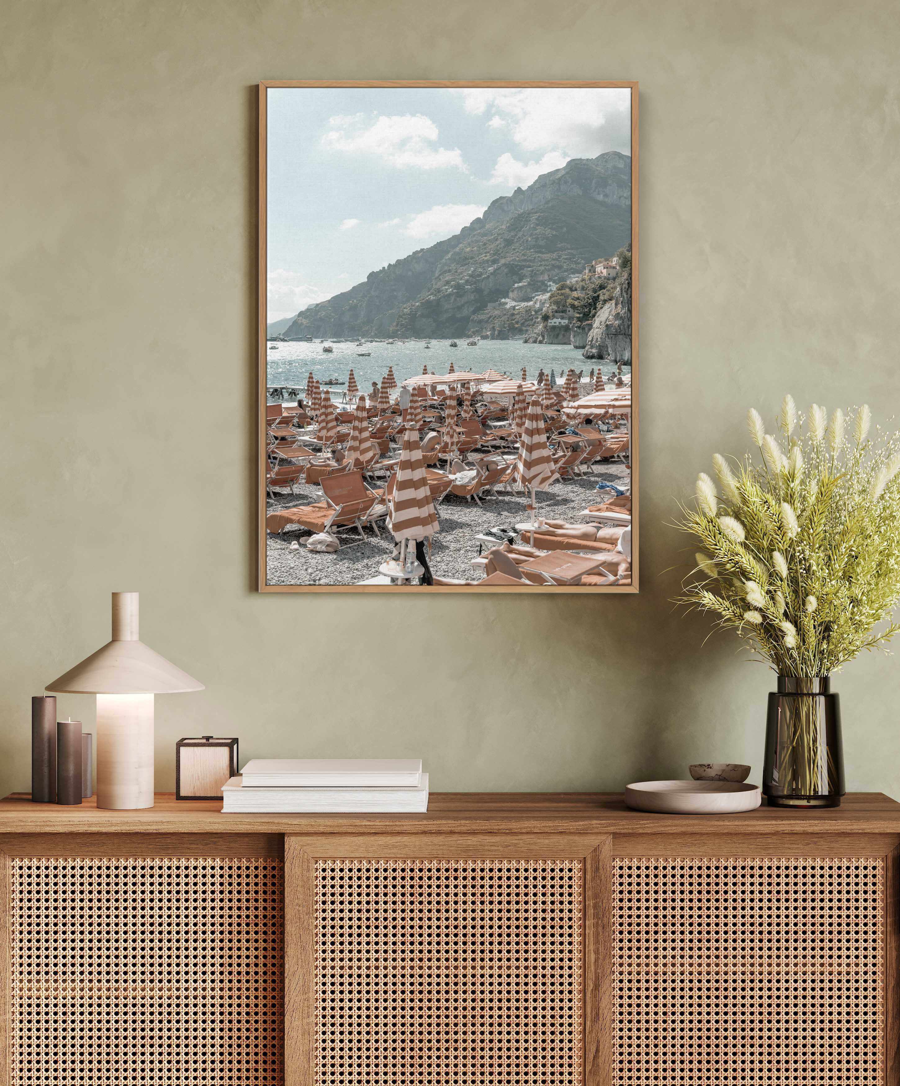 Arienzo To Positano II, Amalfi | Framed Canvas Art Print