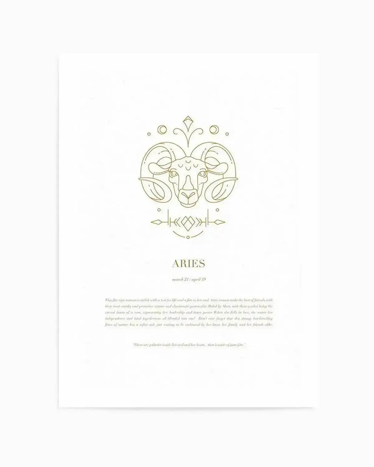 Aries | Celestial Zodiac Art Print from Olive et Oriel where you can shop wallpaper and artworks online